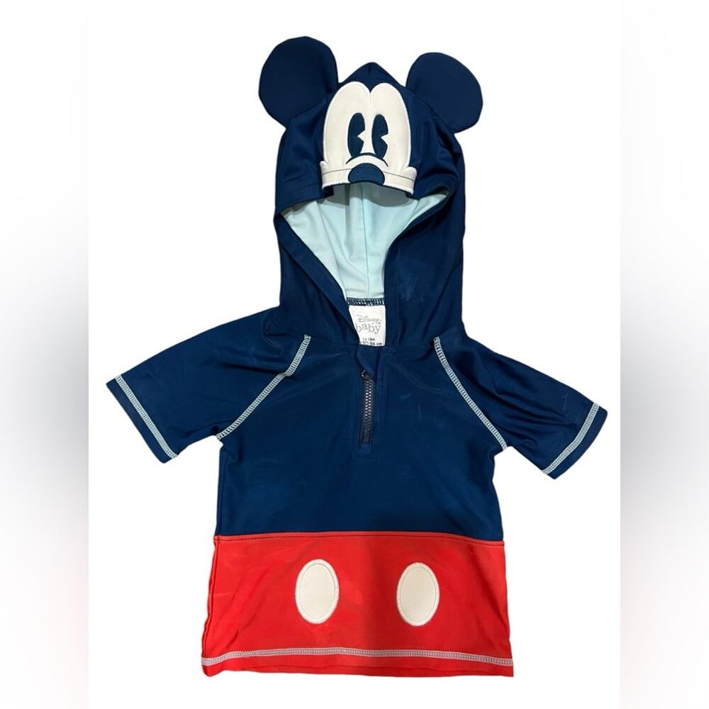DISNEY BABY Mickey Mouse Rash Guard Swim Suit Toddler 12-18M